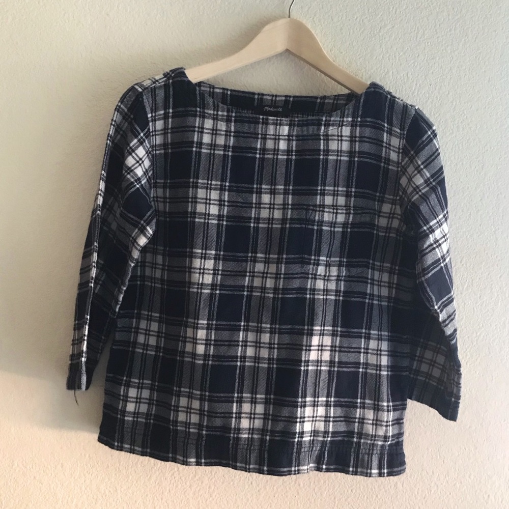Madewell | Herald Tee in Curtis Blue Plaid